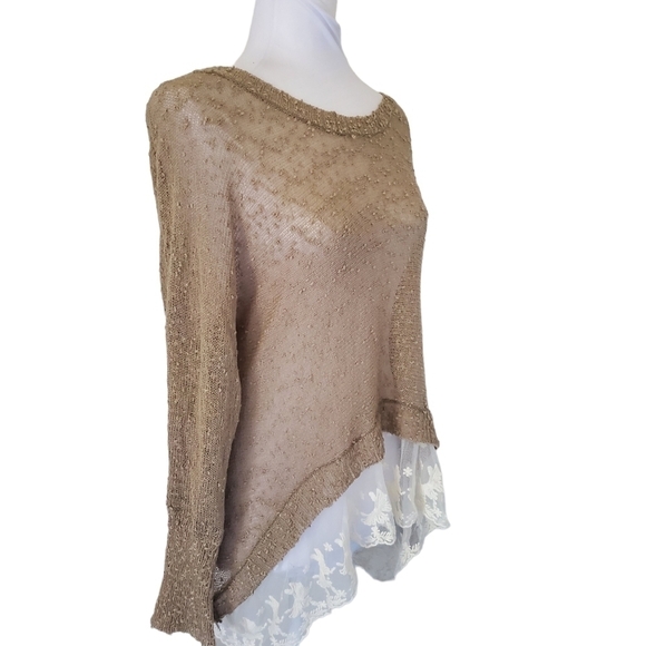 Millau Sold by LF Lightweight Sheer Sweater Top - Picture 1 of 12